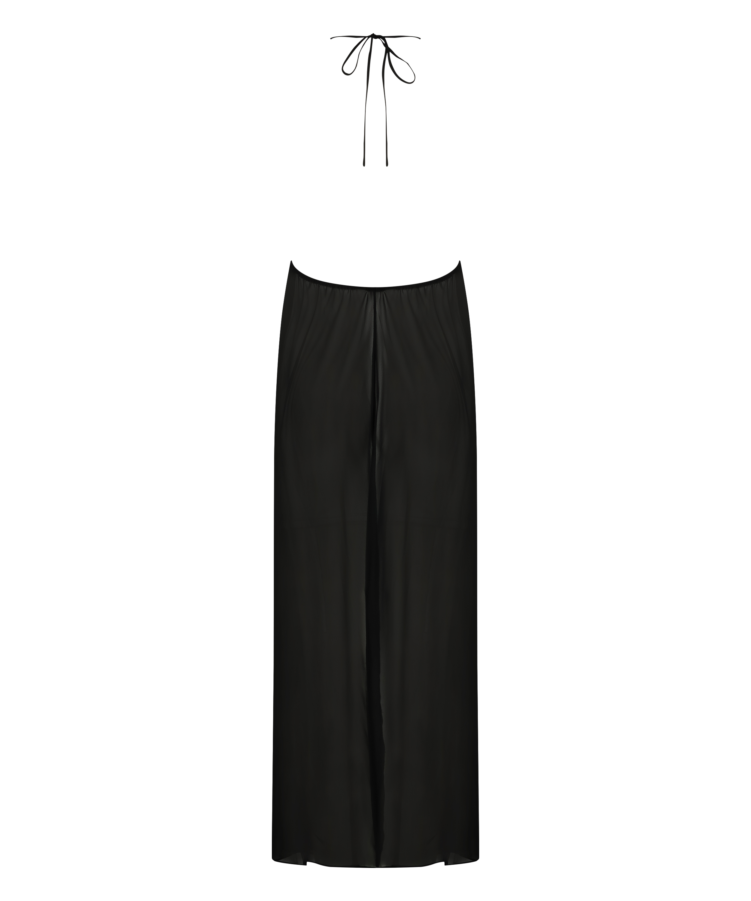 Klänning av satin-chiffong Lily, Svart, main