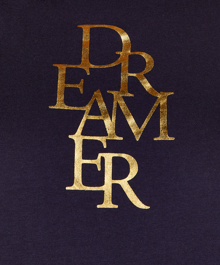 Nattskjorta med rund hals, Blå