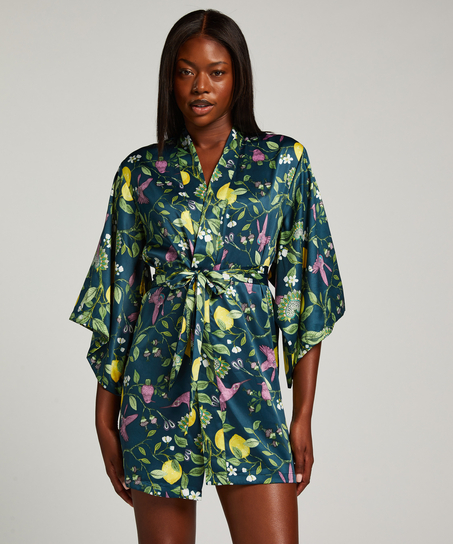 Kimono Satin, Blå