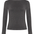 Långärmad topp i mjuk bomull, Grå