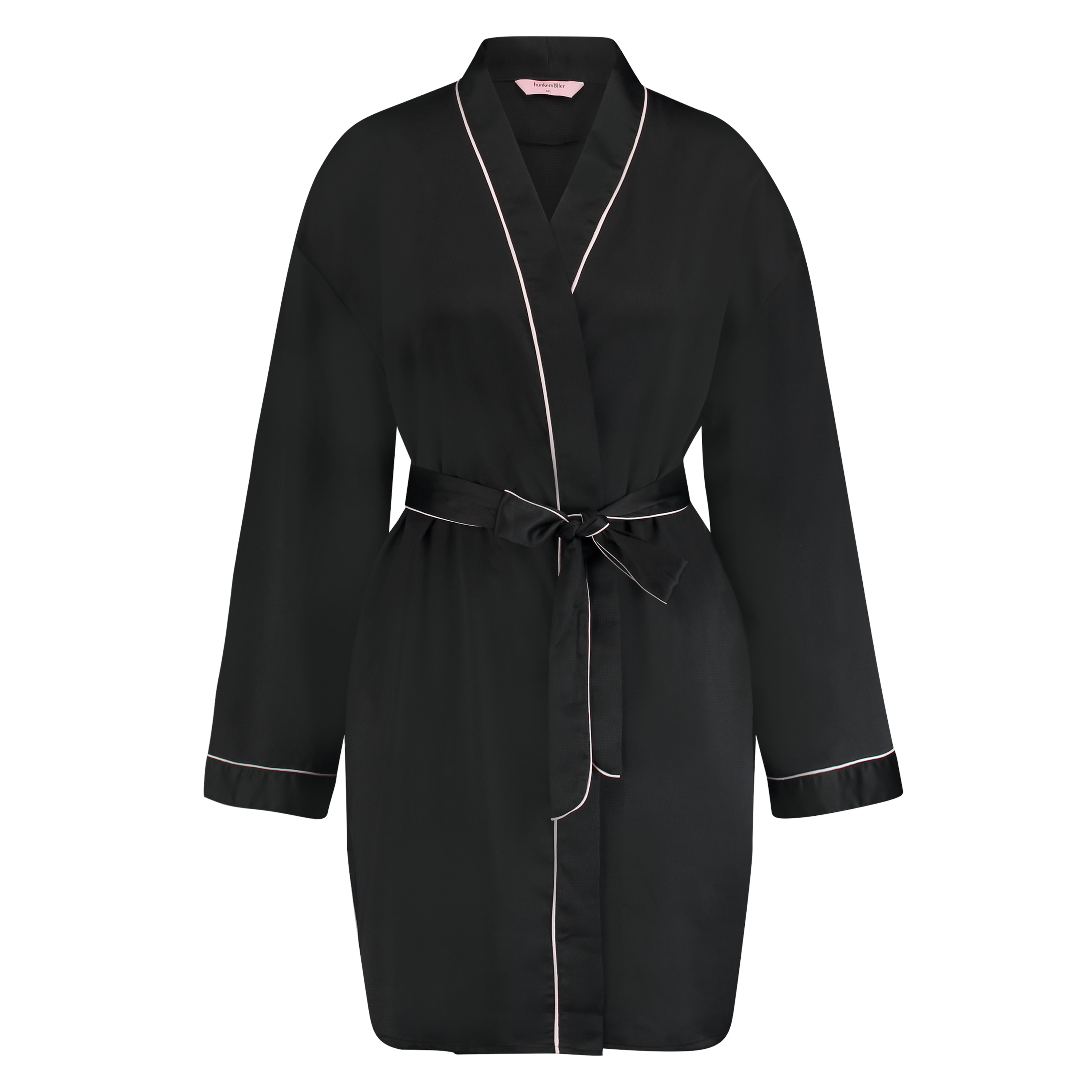 Kimono Satin, Svart, main