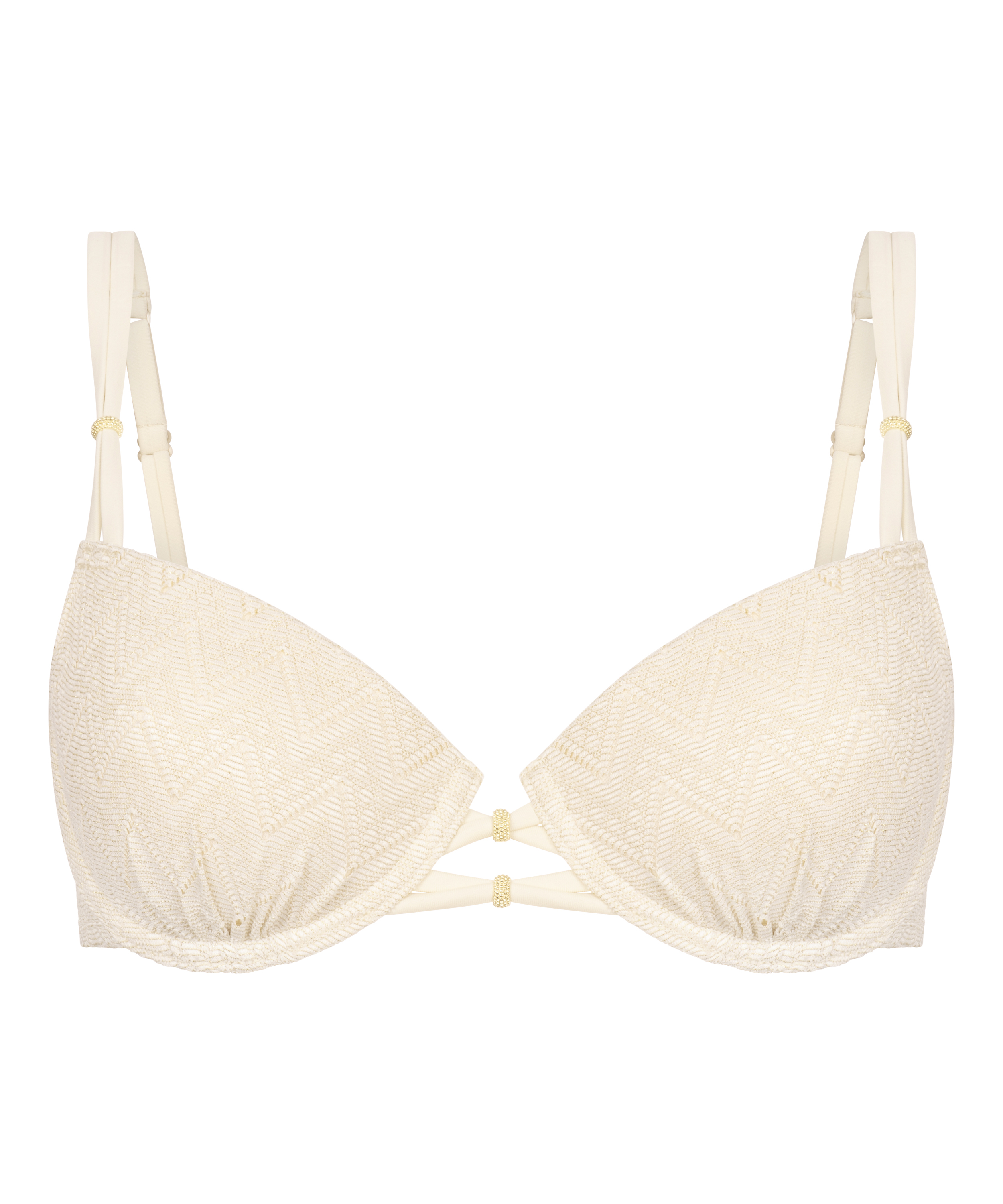 Crochet Bikini Top, Vit, main