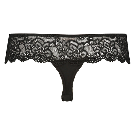 Boxerstringtrosa Lace, Svart