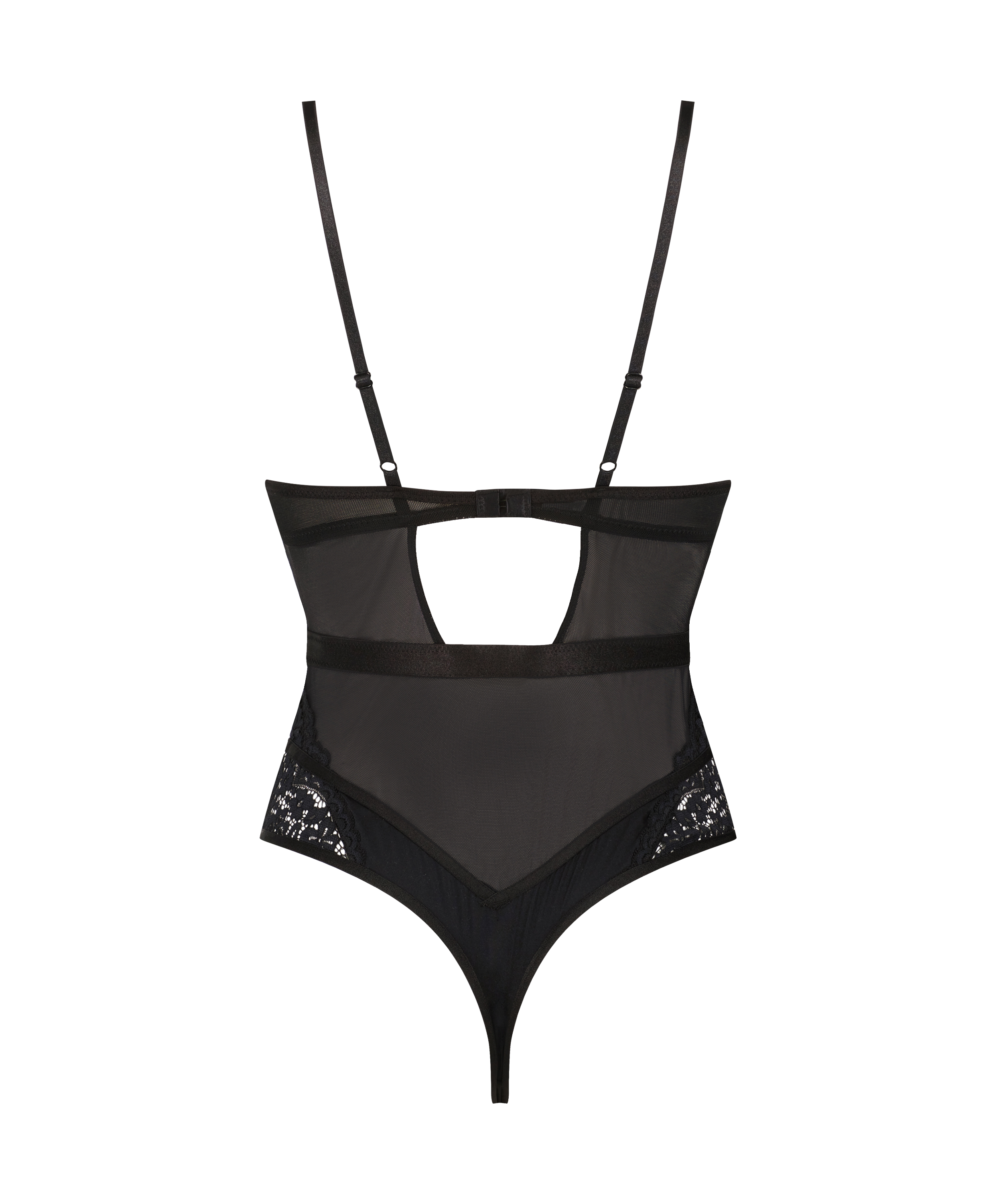 Rose underwired body, Svart, main
