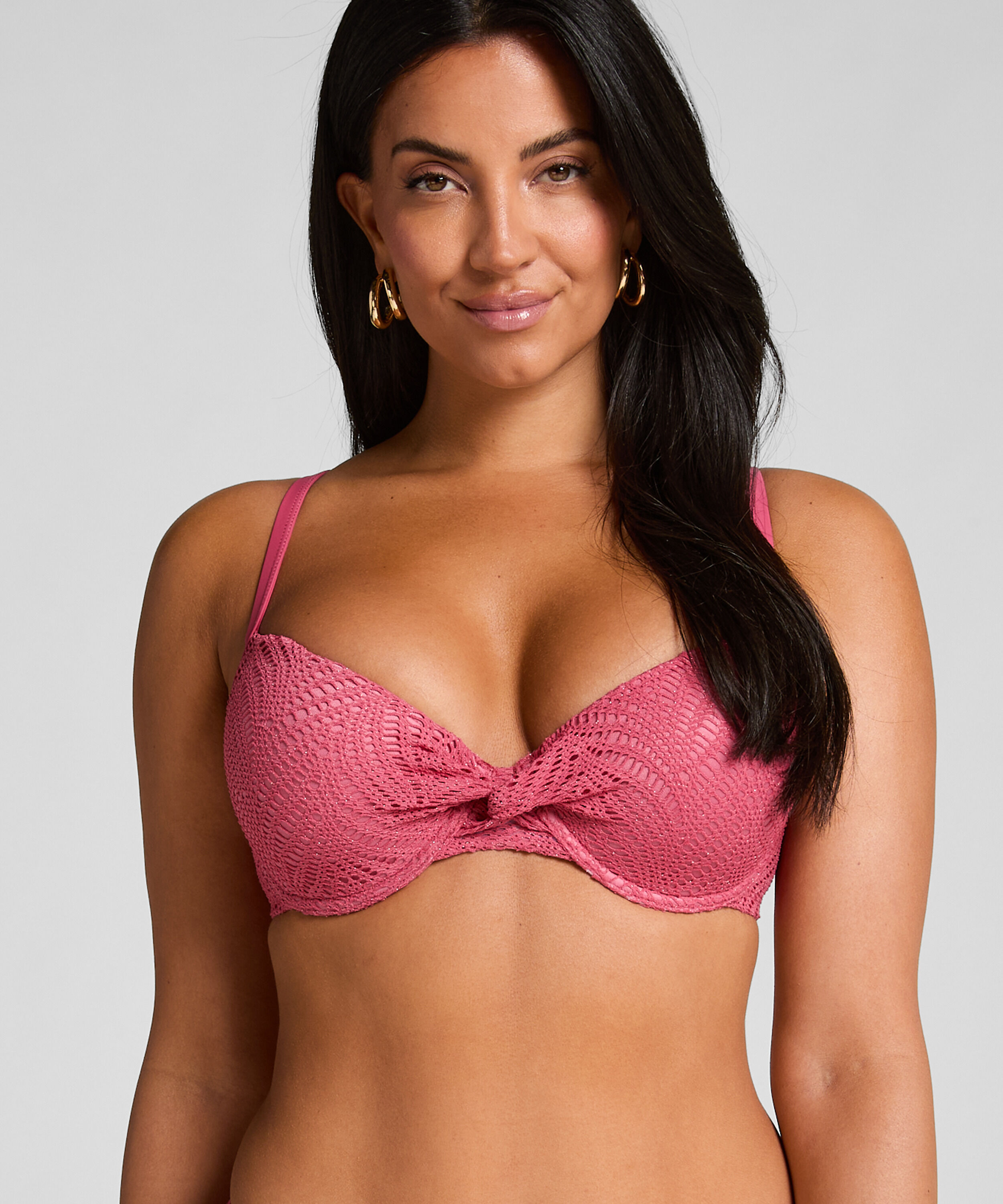Lanai formpressad bikinitopp med bygel, Rosa