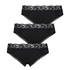 3-pack Dakota brazilian-trosshorts, Svart