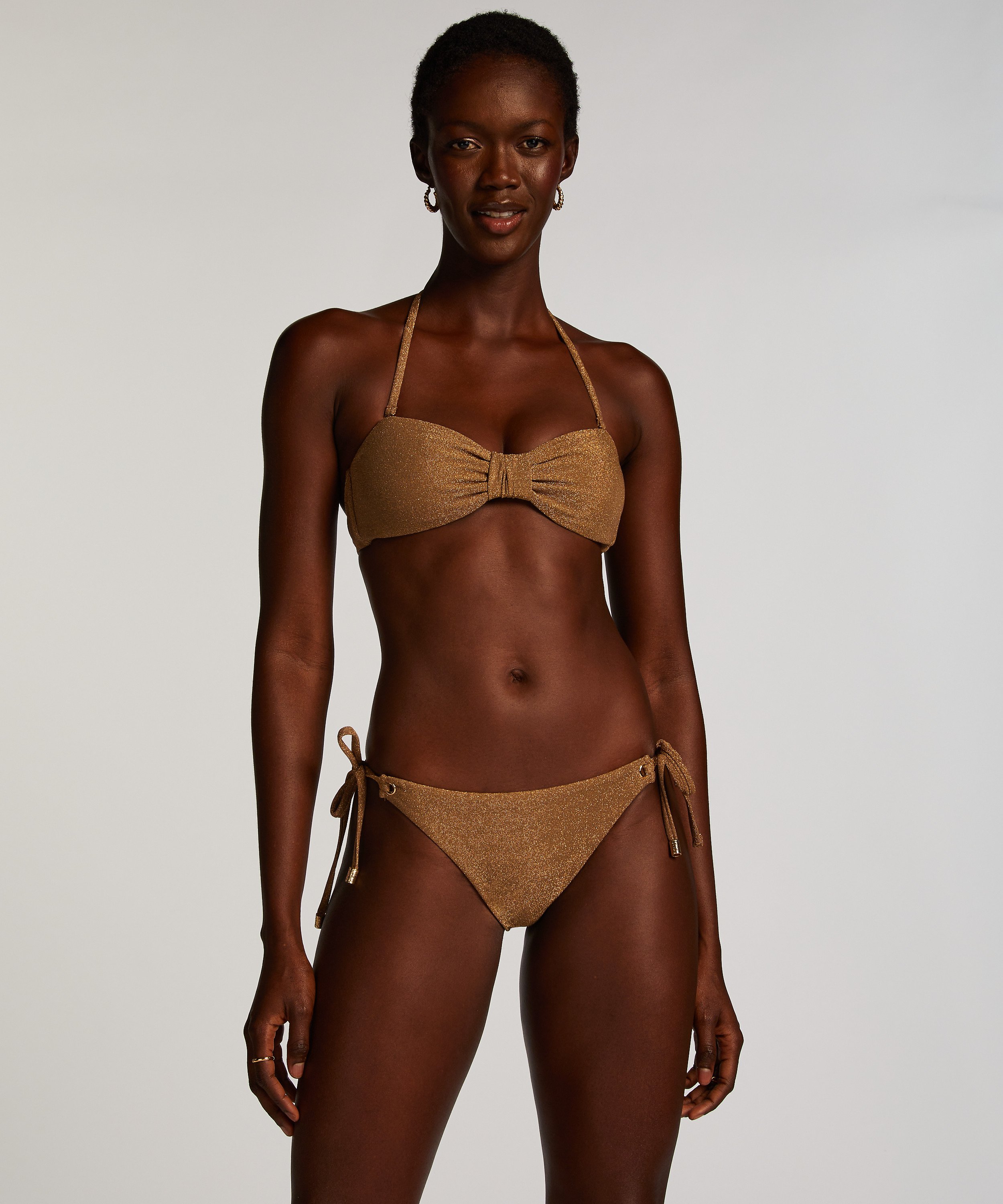Bandåbikiniöverdel Goldie Shimmer, Gul, main