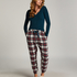 Pyjamasbyxori flanell, Vit