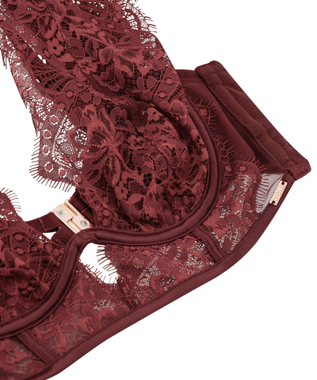 Icke-formpressad longline-bh med bygel Zoe, Röd