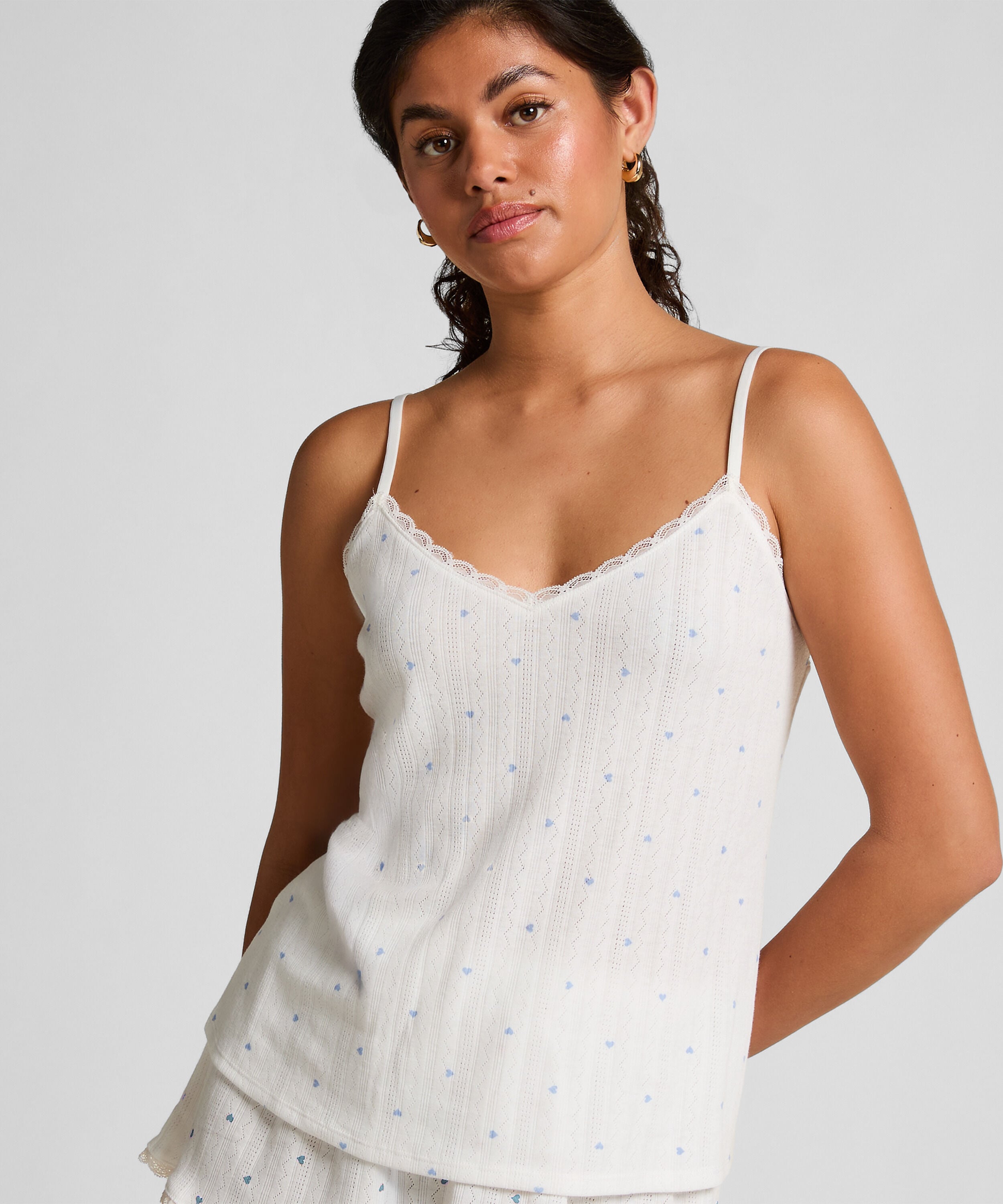 Linne Cami Lace, Blå