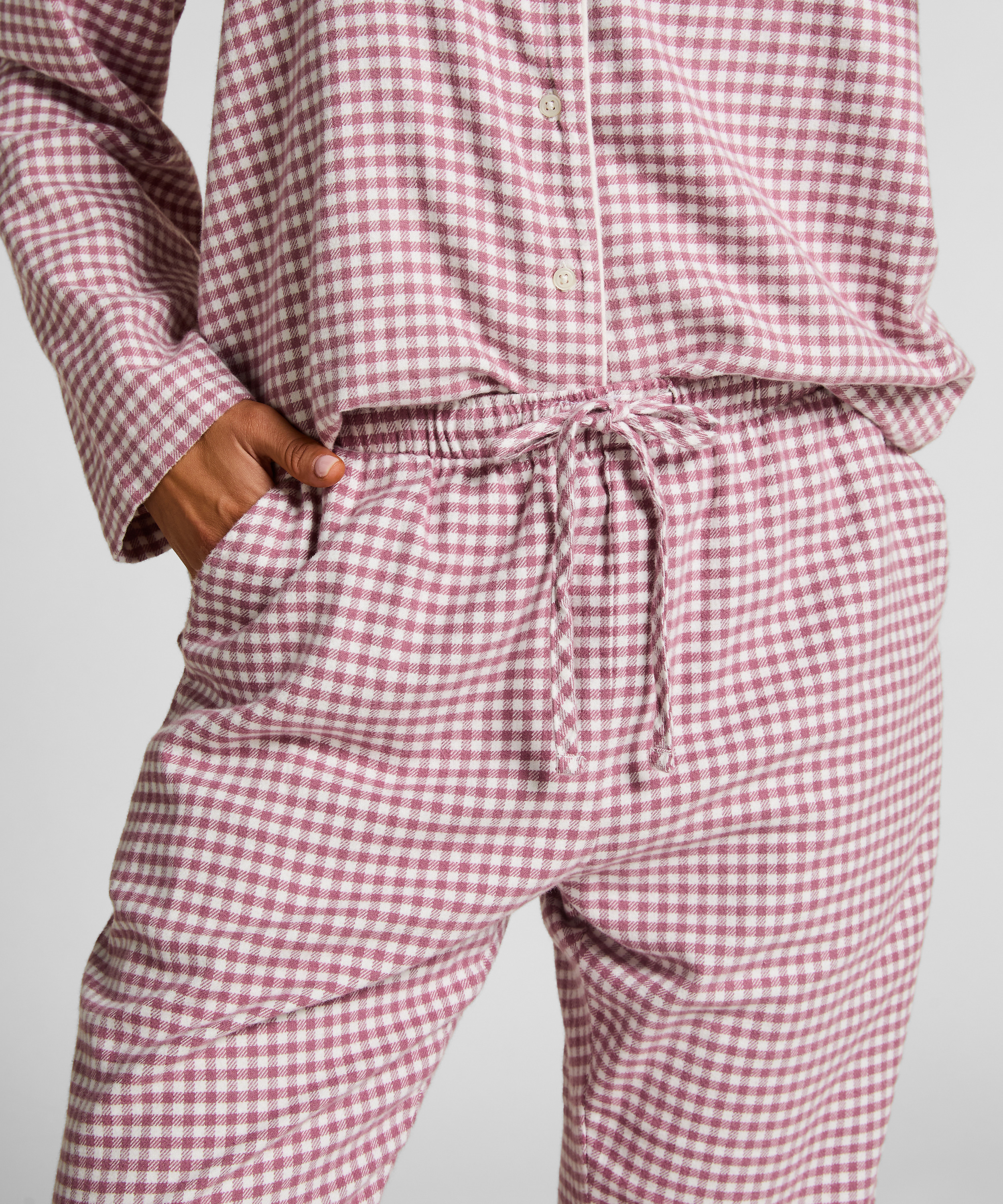 Pyjamasbyxori flanell, Lila, main