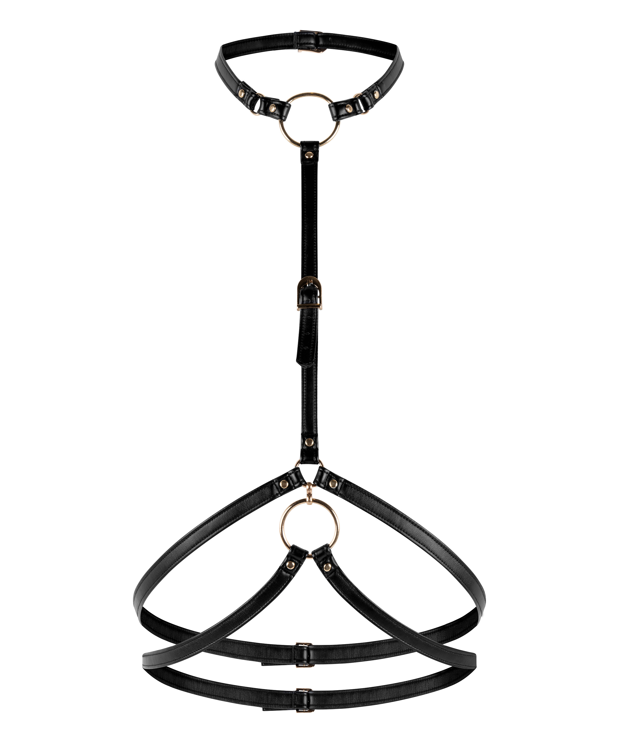 PU harness överdel, Svart, main