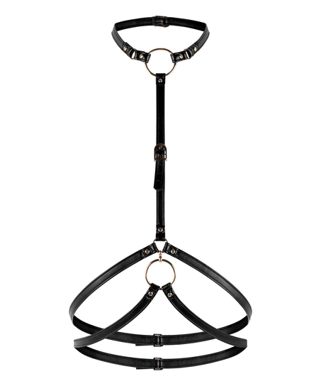 PU harness överdel, Svart