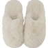Tofflor Fake Fur, Vit