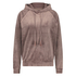 Hoodie velour, Brun