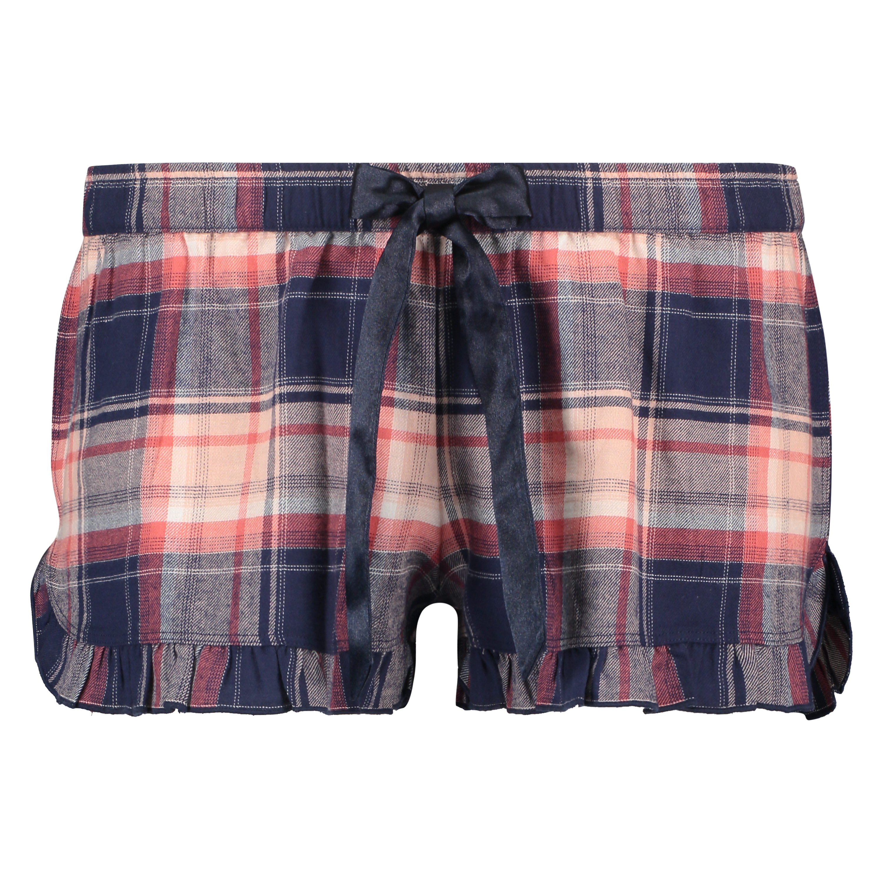Shorts Twill Check, Bl&aring;, main