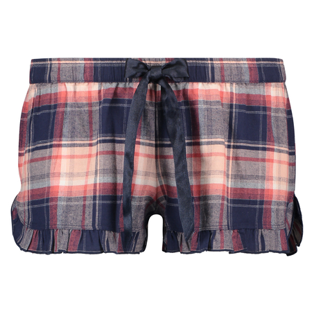Shorts Twill Check, Bl&aring;