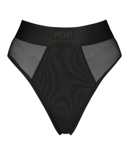 Högt skuren Brazilian-trosa Flexing, Svart