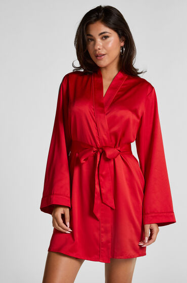 Hunkemöller Kimono Satin röd