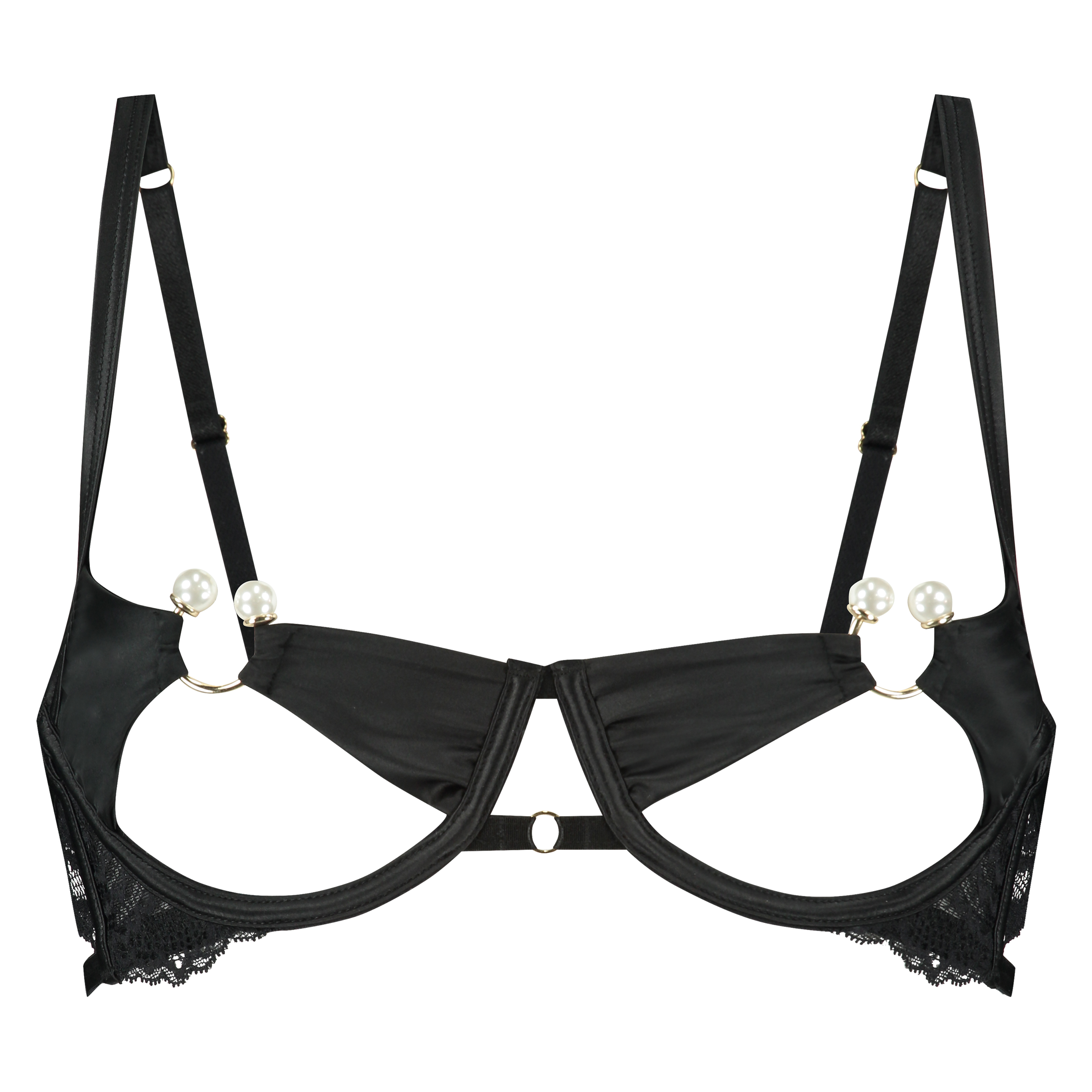 Angelica icke-formpressad bygel-bh, Svart, main