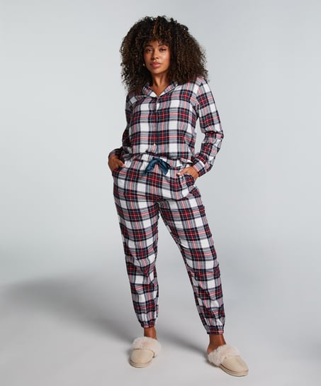 Pyjamasset Twill, Vit