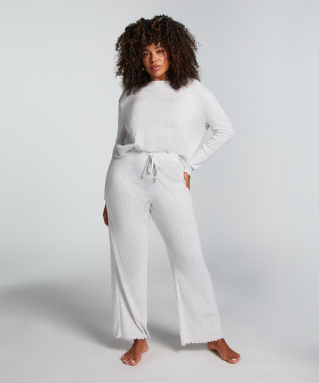 Pyjamasbyxa Pointelle, Beige