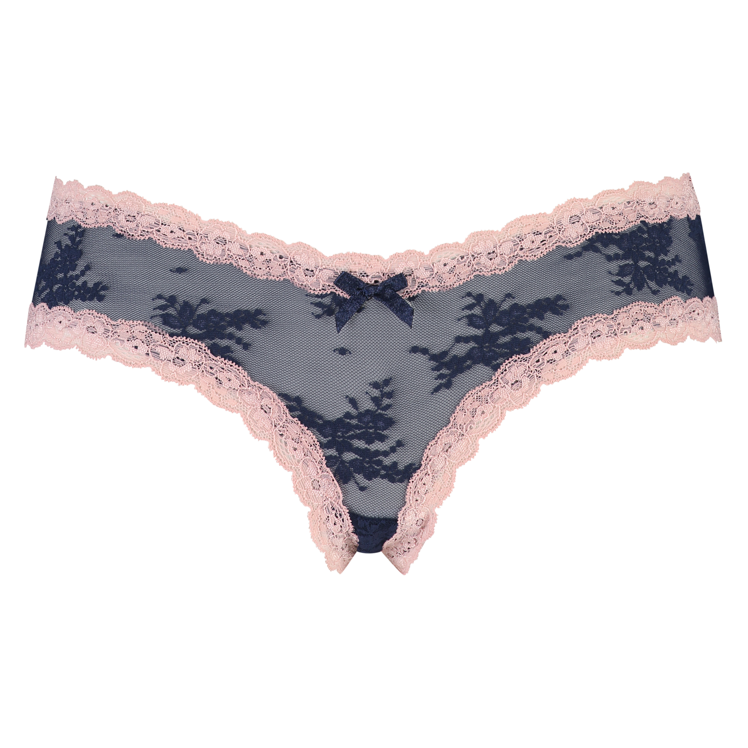Brazilian-trosa V-shape Floral Mesh, Bl&aring;, main