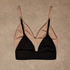 Triangel Bralette Smooth, Svart