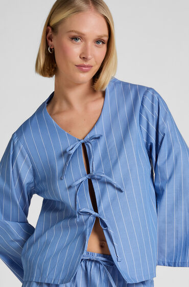 Hunkemöller Randig Pyjamasjacka Blå