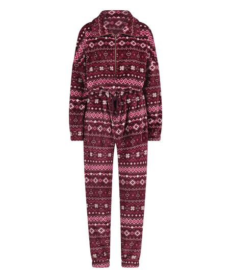 Onesie-fleece, Röd