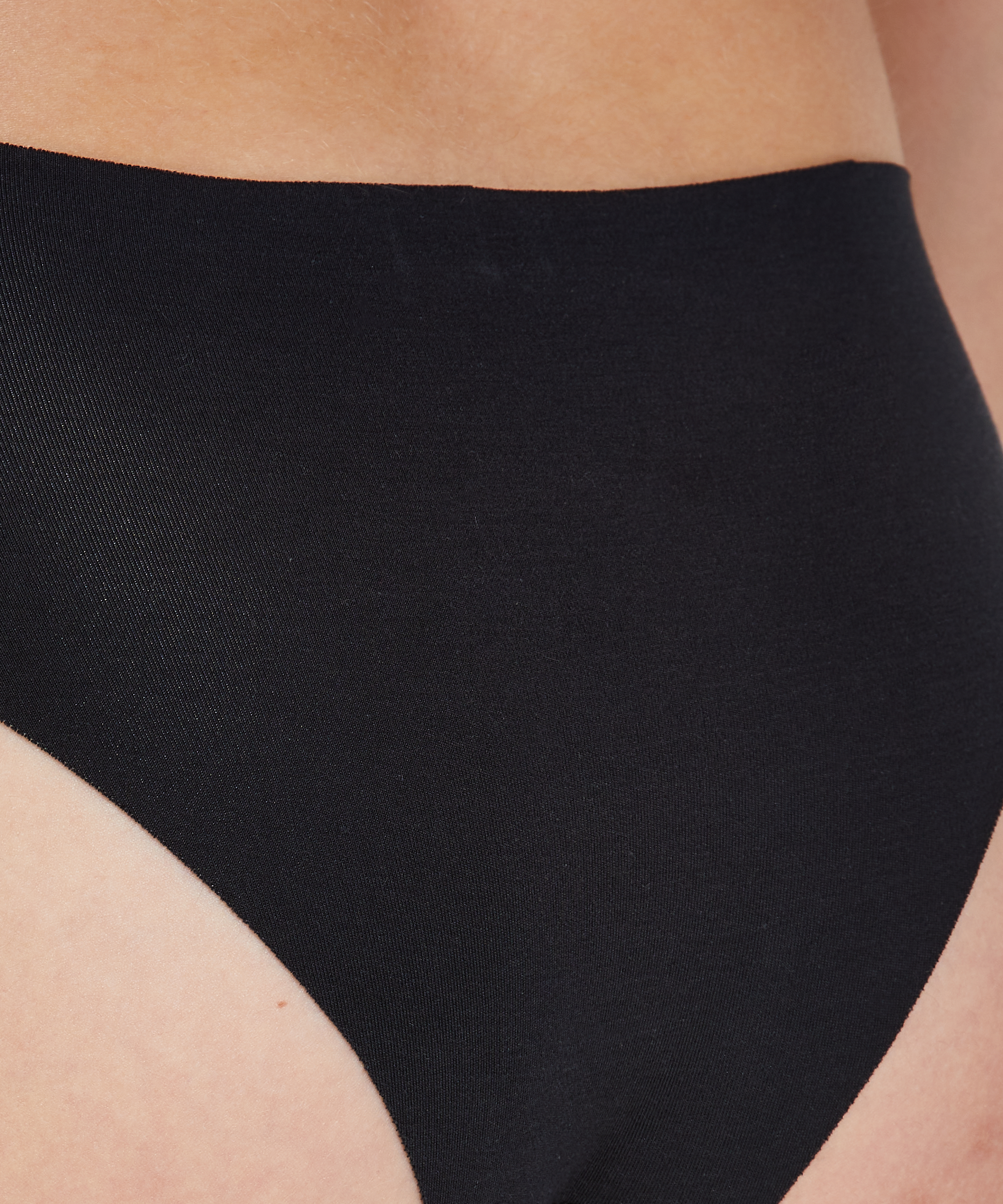 Osynlig brazilian-trosa i bomull, Svart, main