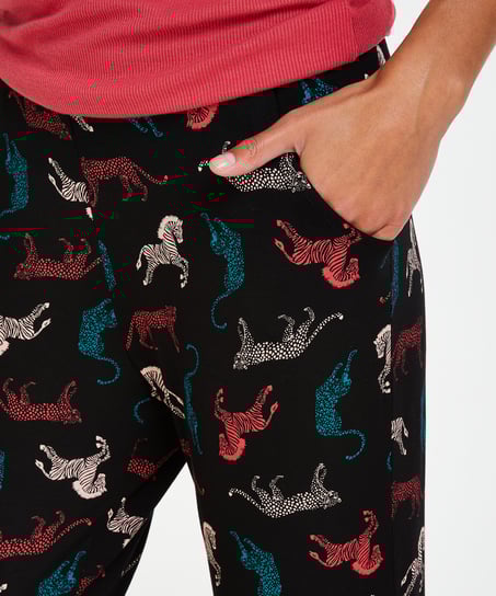 Petite Jersey Pyjamasbyxor, Svart