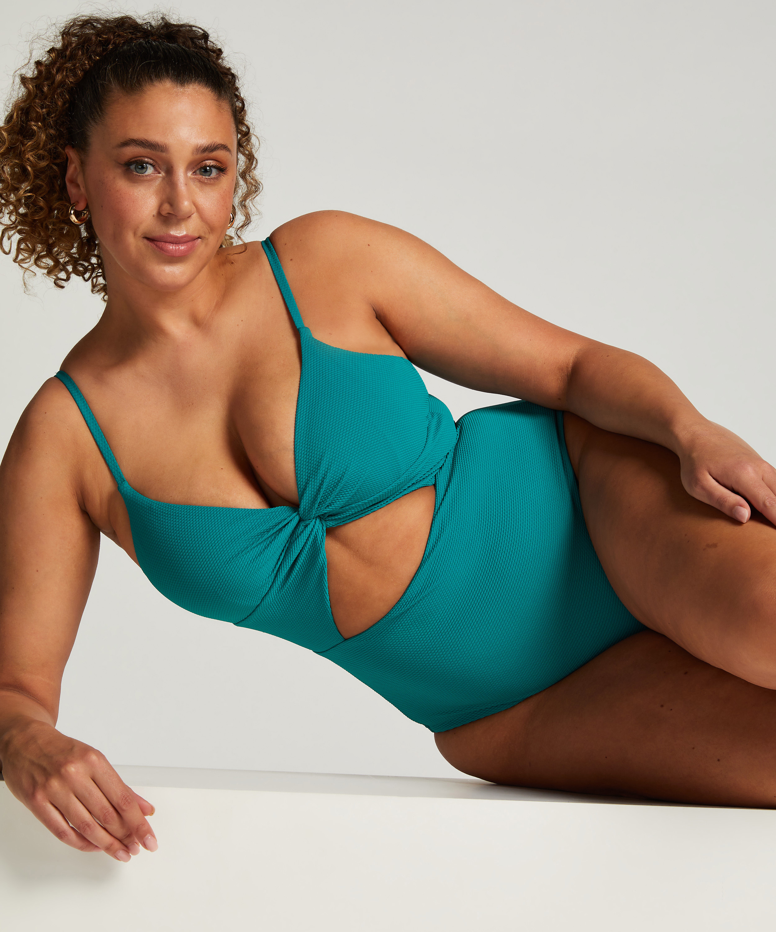 Baddräkt Relief, grön, main