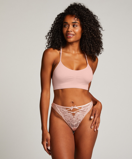 Stringtrosa med höga ben Cheryl, Rosa