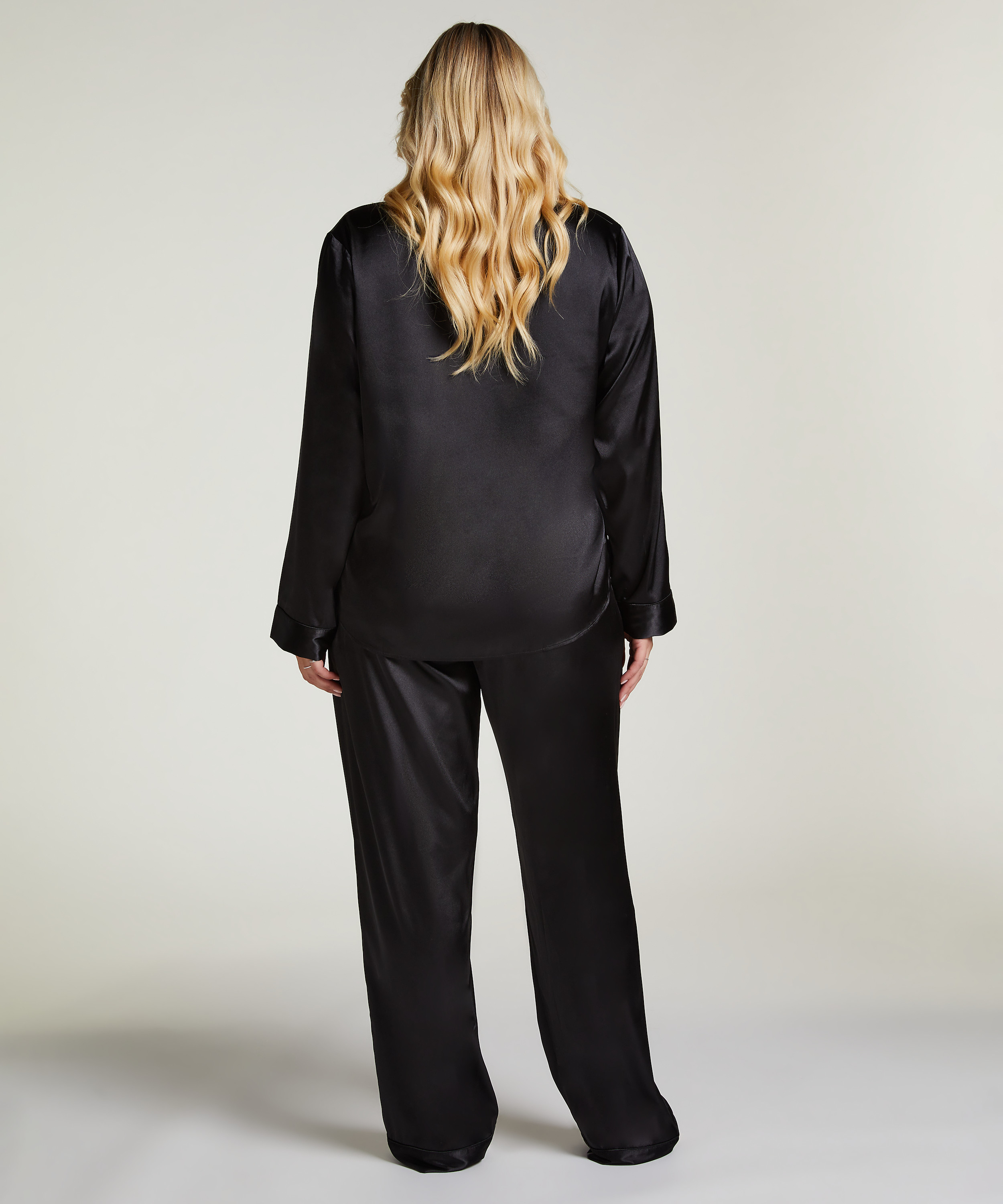 Satin-byxor, Svart, main