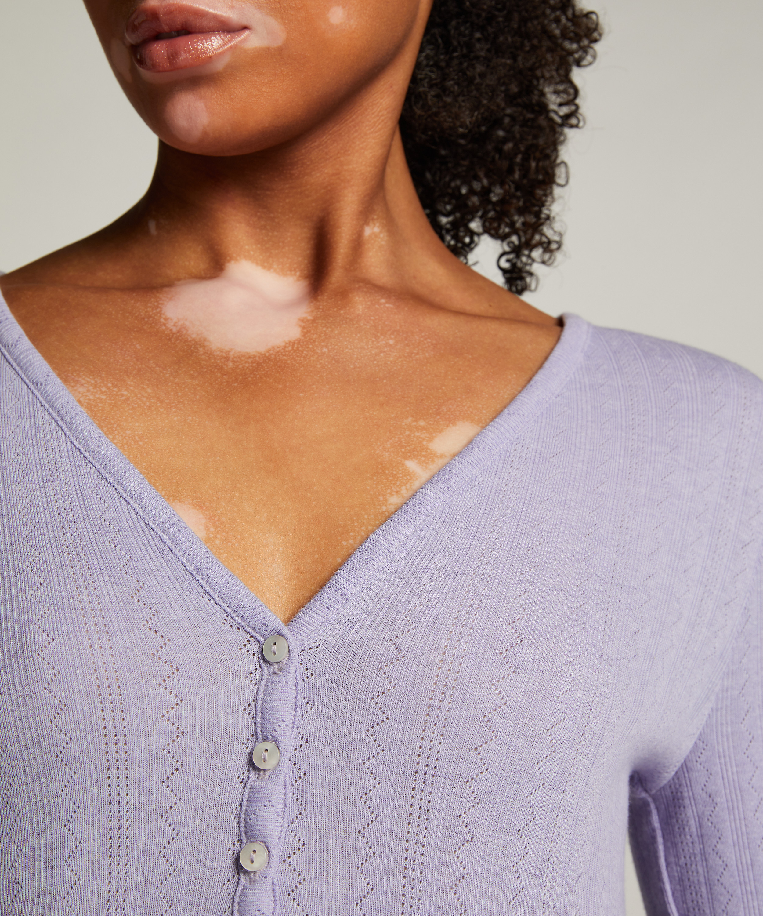 Pyjamastopp Henley, Lila, main