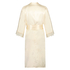 Kimono i silke och spets, Beige