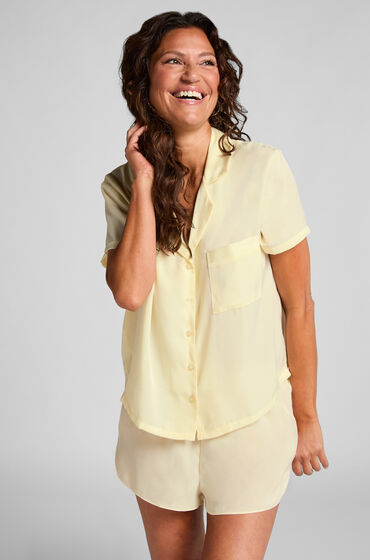 Hunkemöller Kort Satin Minimal Gul