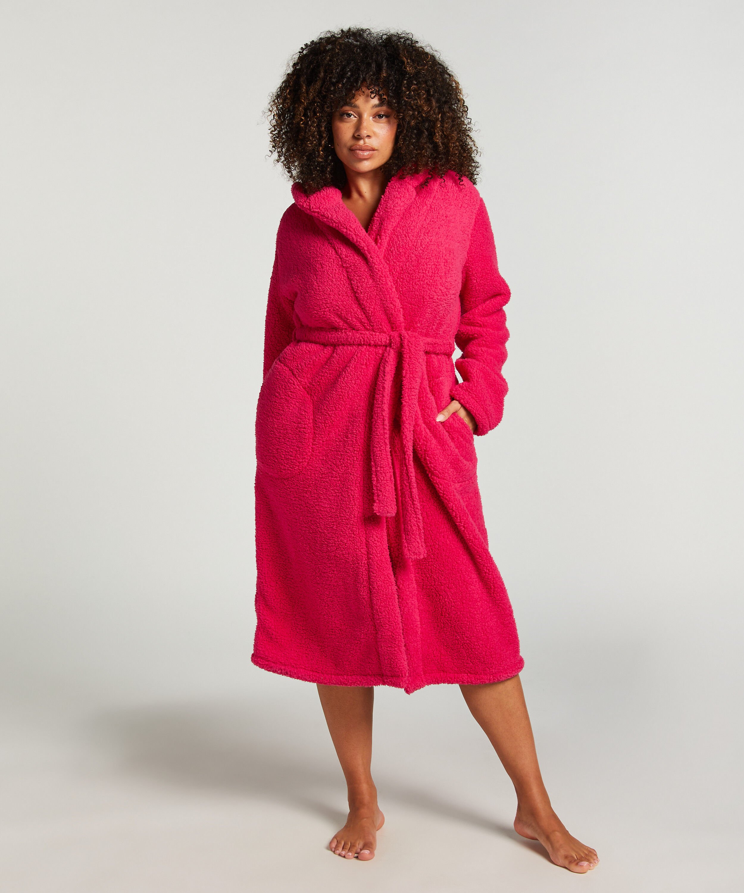 Morgonrock Fleece, Rosa