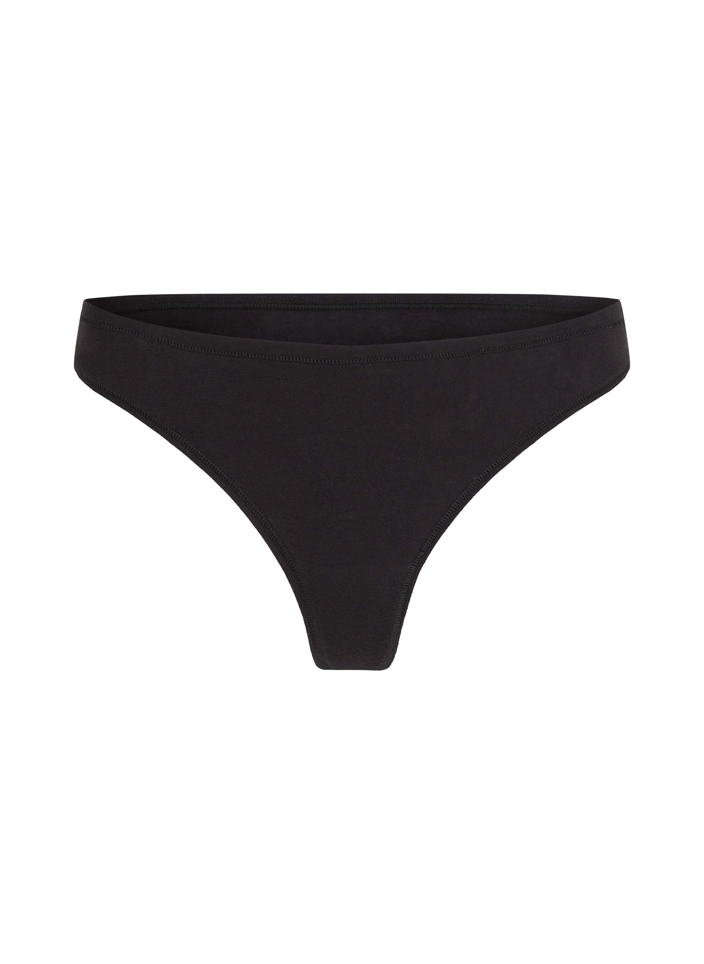 Bomull Kira stringtrosa, Svart, main