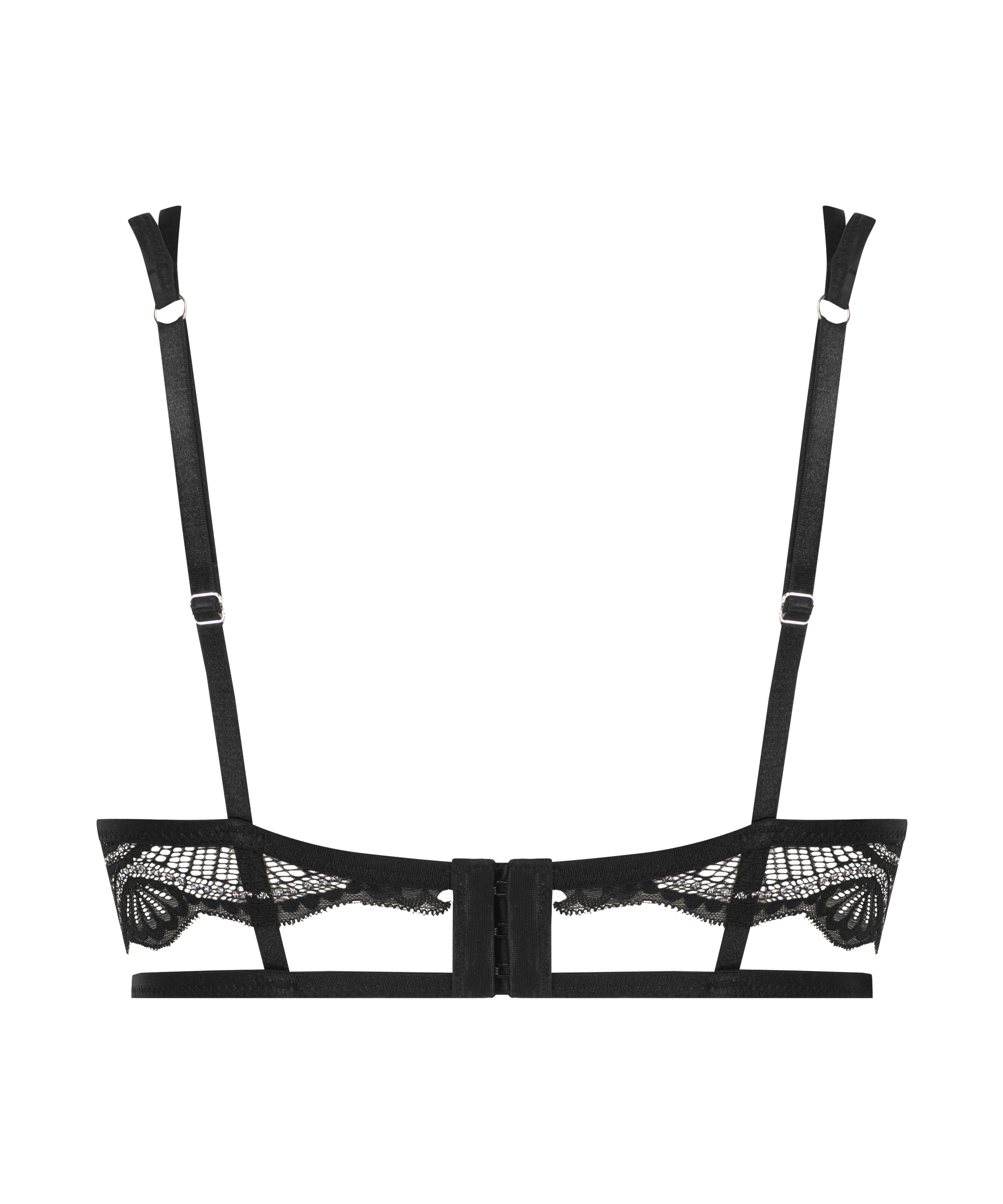 Icke-vadderad longline bygel-bh Lyra, Svart, main