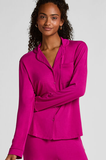 Hunkemöller Långärmad jerseyjacka Essential Rosa