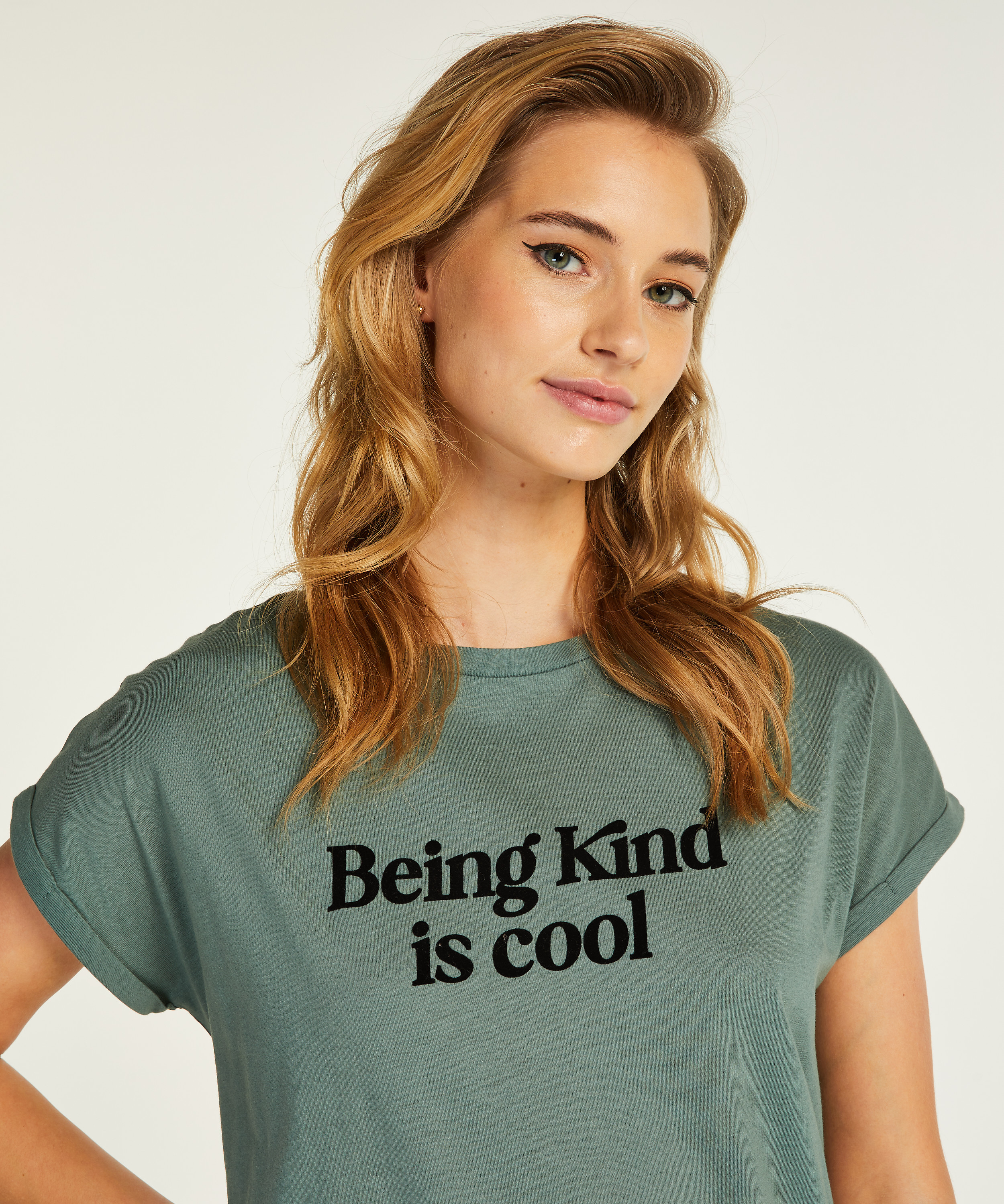 Nattlinne med rund halsringning, Grön, main