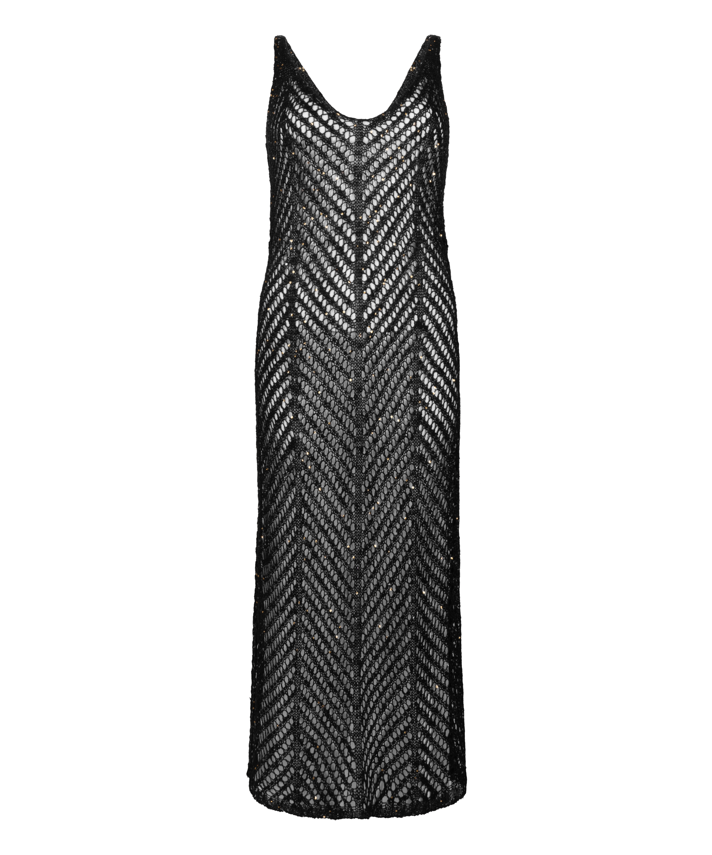 Klänning med paljetter, Svart, main
