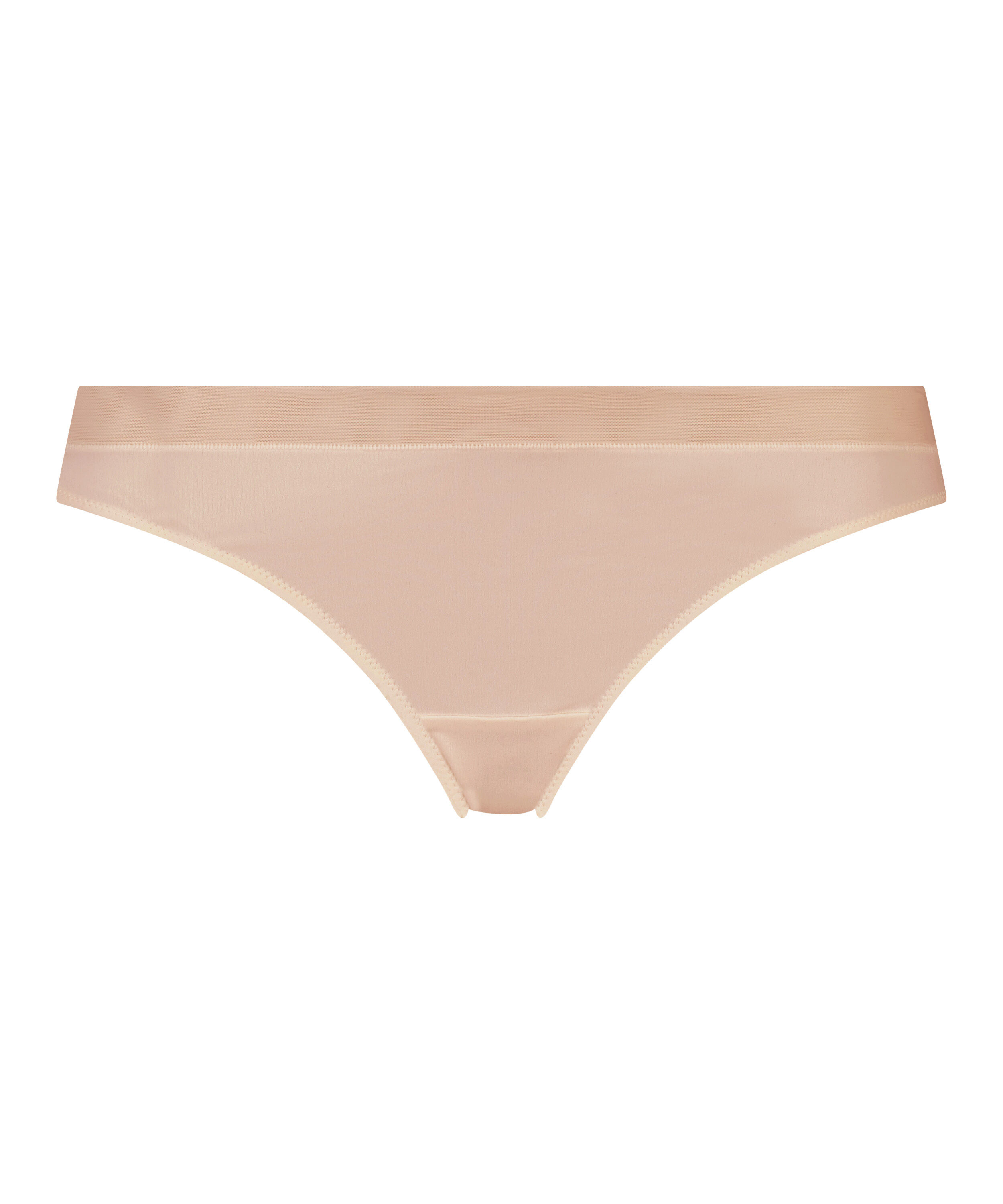 Mesh thong, Beige