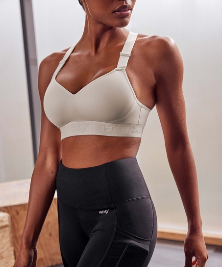 HKMX högt skurna rynkade leggings, Svart