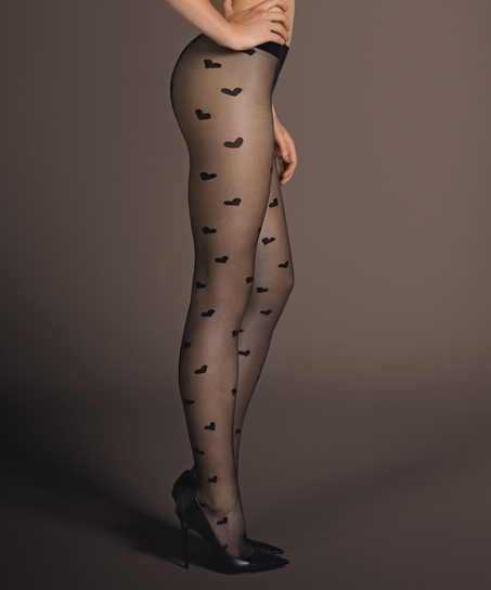 Tights Hearts, Svart