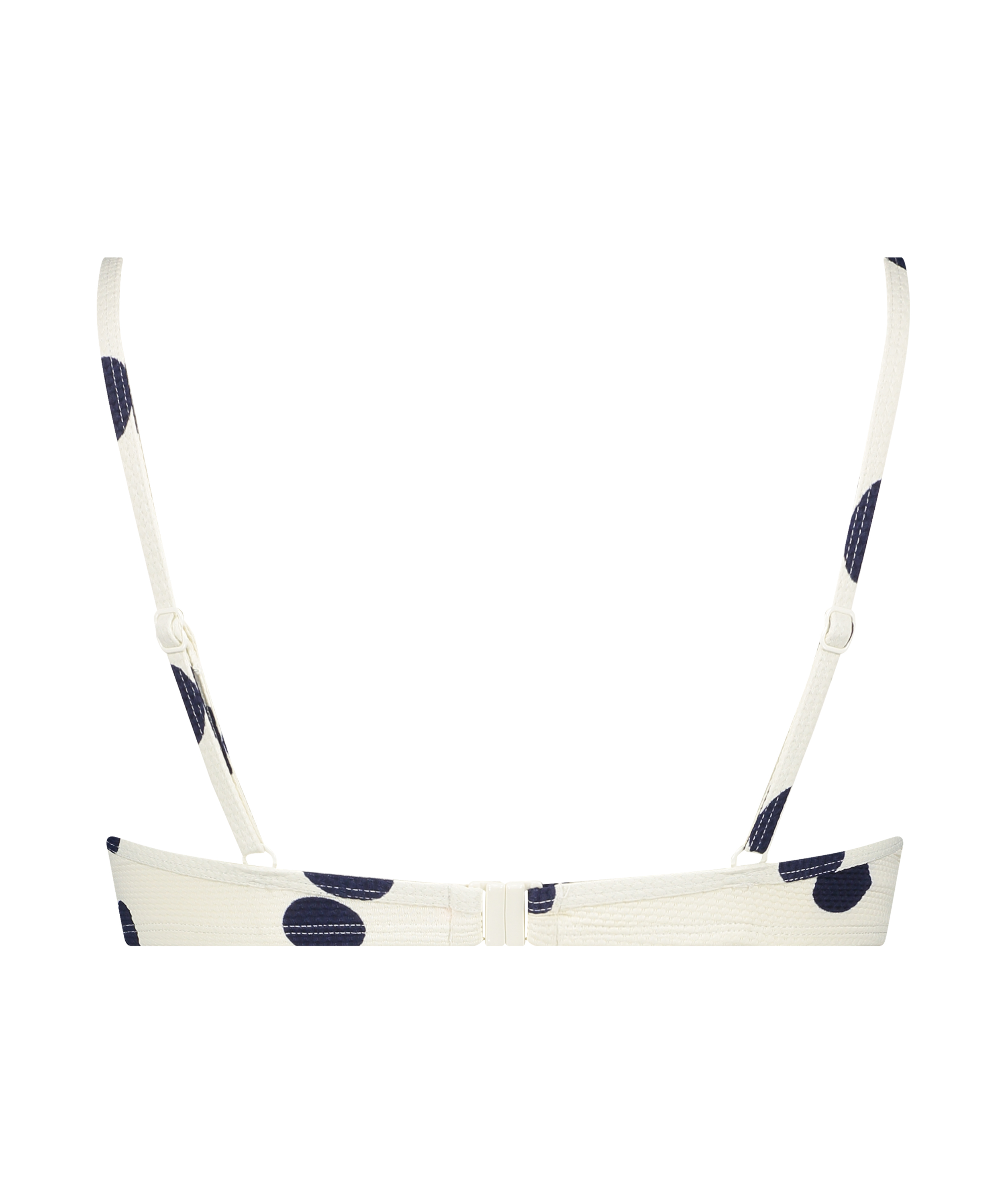 Scallop prickig formpressad bikini&ouml;verdel med bygel, Vit, main