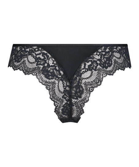 H&ouml;gt skuren brazilian-trosa Dora, Svart