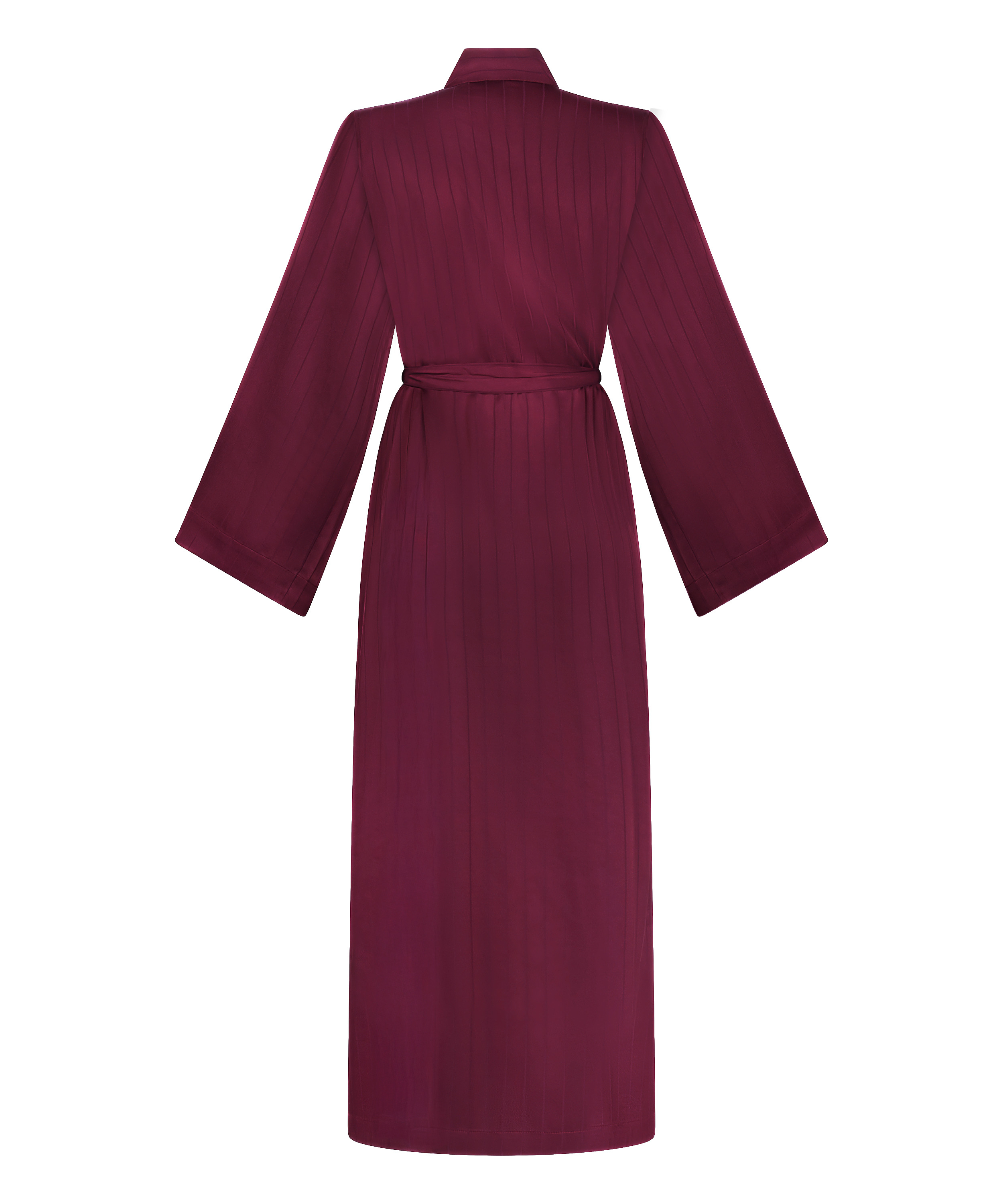 Satinkimono  med smala ränder, Lila, main